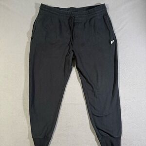 Fabletics Sweatpants‎ Men Size XXL Black Joggers Fleece Drawstring Tapered